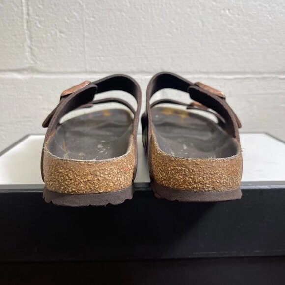 Birkenstock Arizona Black Leather Slide Sandals Slip On Womens 38 EU/7 US Narrow - Picture 6 of 10